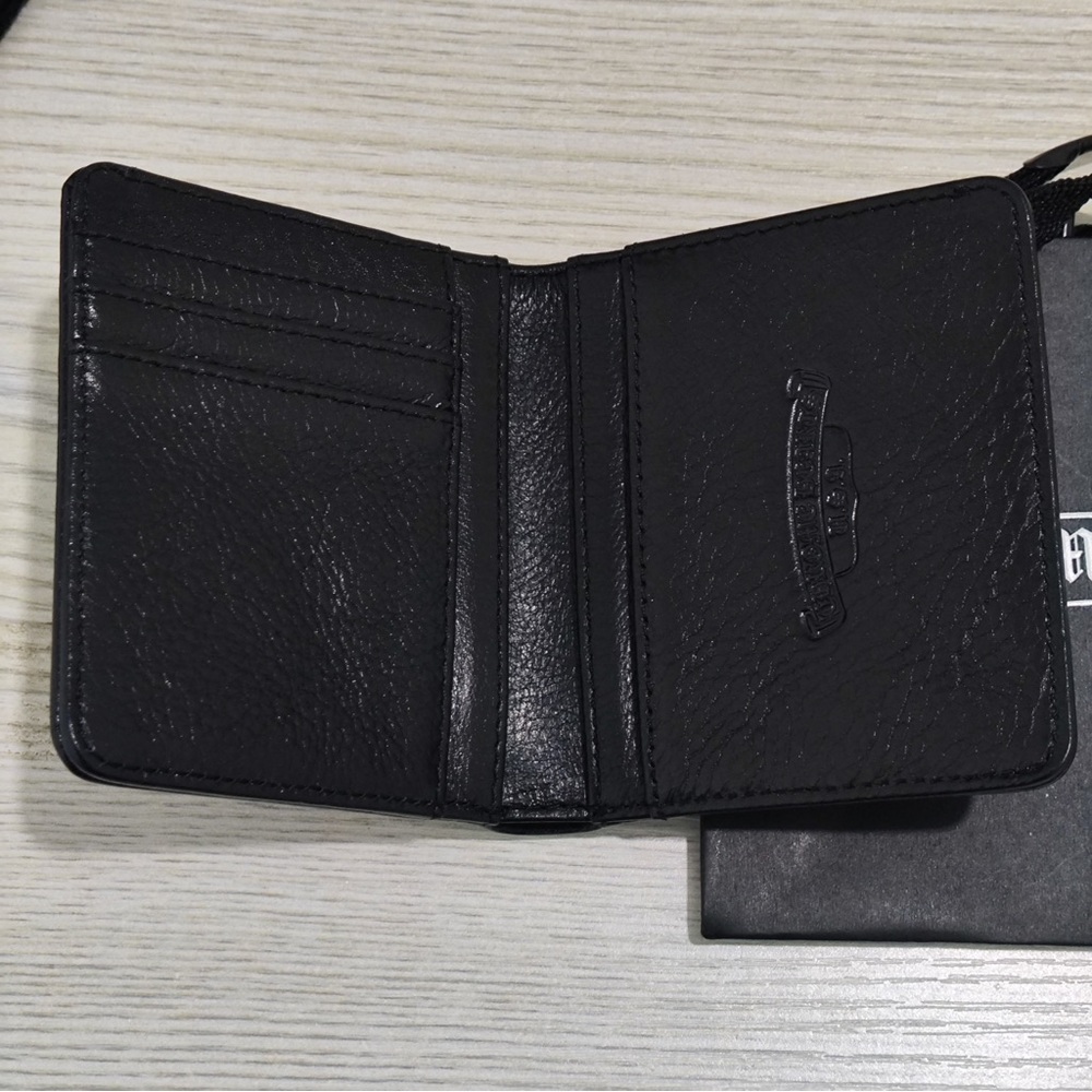 Chrome Hearts Black Leather Money Clip with Red Tongue Patch - Picture 7 of 10